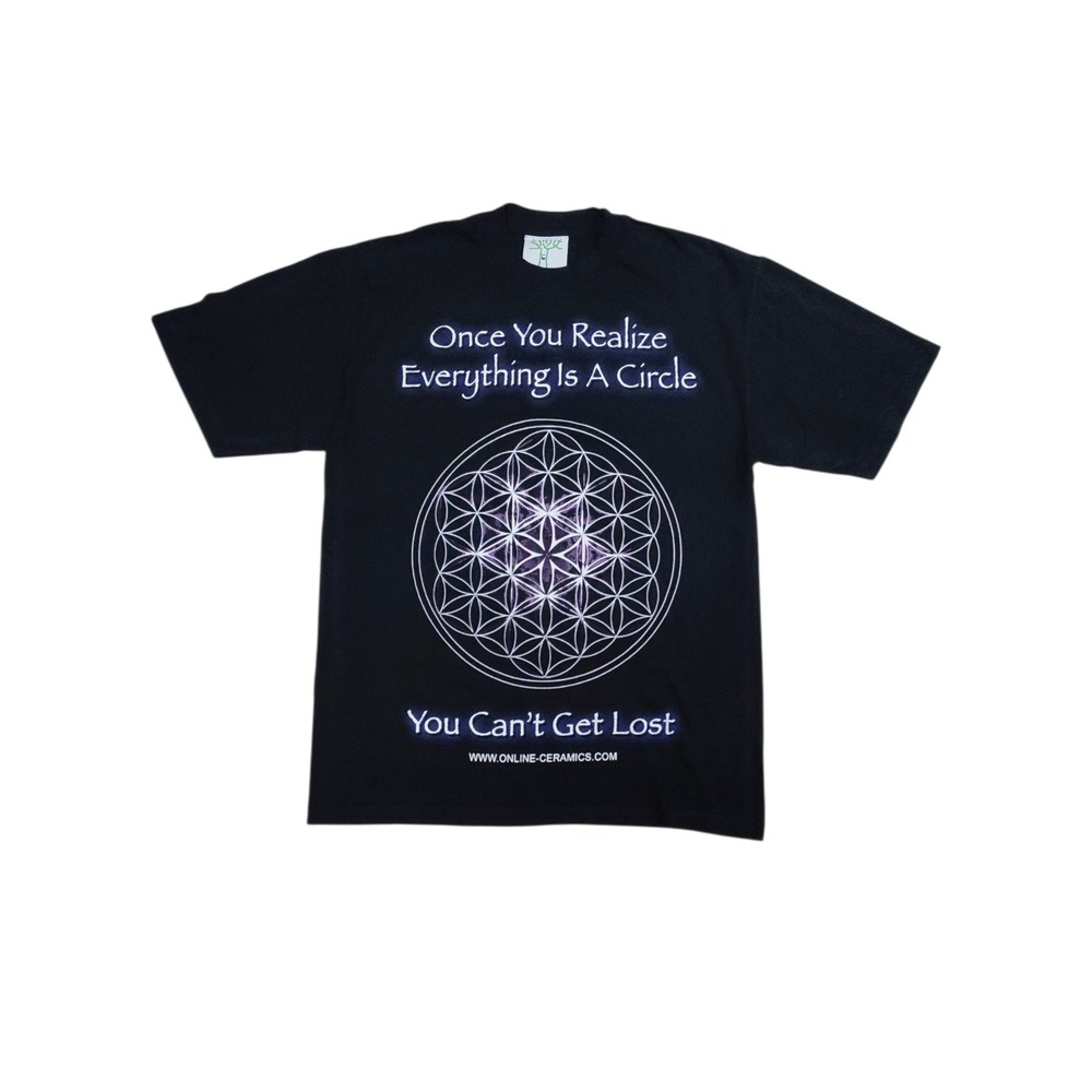 Online Ceramics "Everything Is A Circle" Black T-Shirt Sz Medium *Sold Out* NWOT